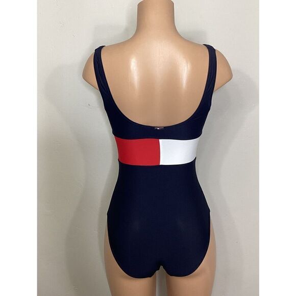 New. Tommy Hilfiger red white and blue swimsuit. XS. Regularly $139 - Picture 10 of 11